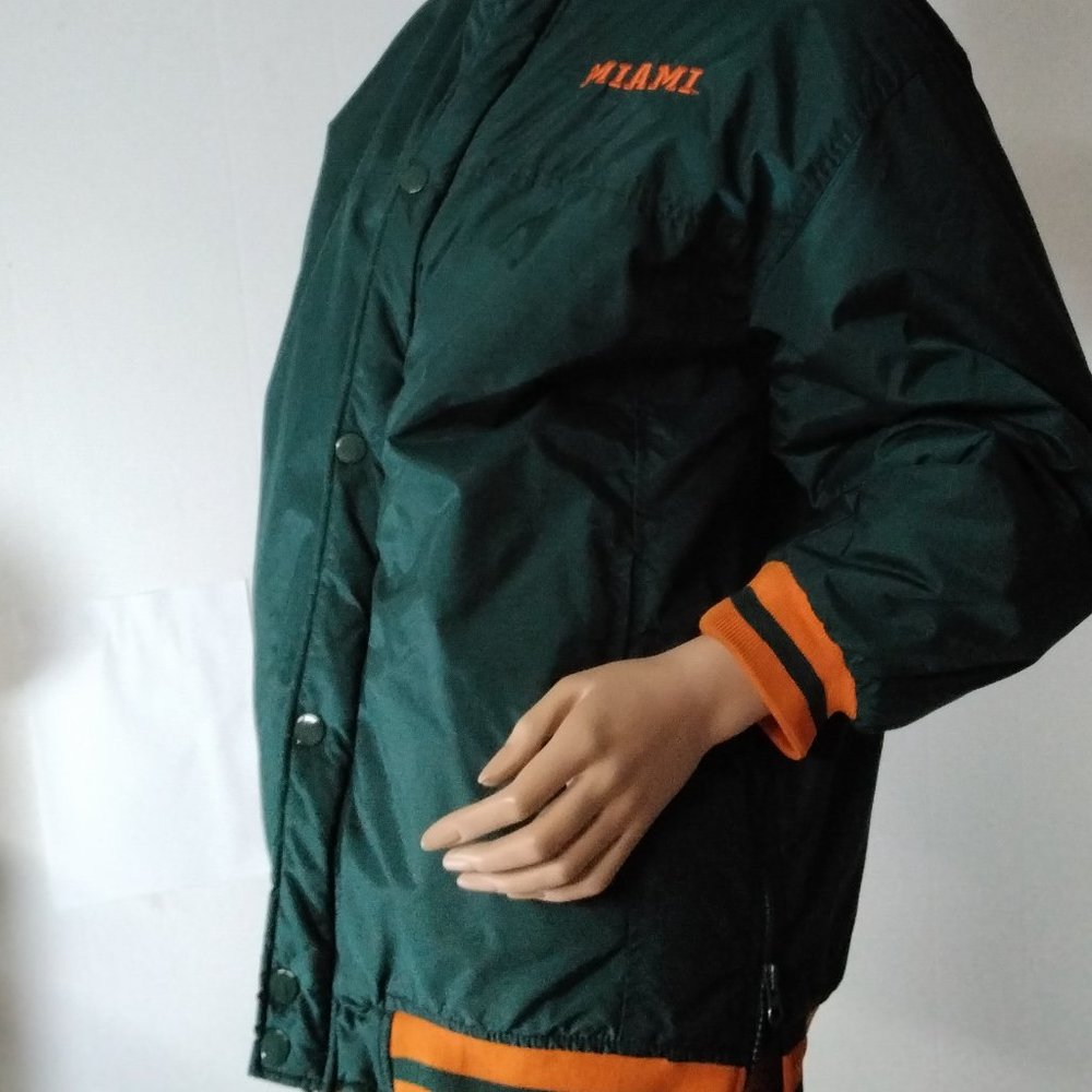 University of Miami Hurricanes Champs Size L Sports Coat Green Puffer UM *004 - Picture 11 of 16